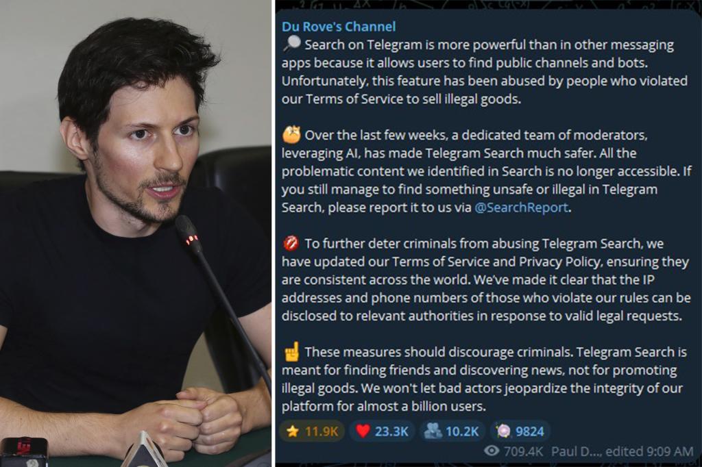 Telegram CEO Pavel Durov capitulates, says app will hand over user data to governments to stop criminals