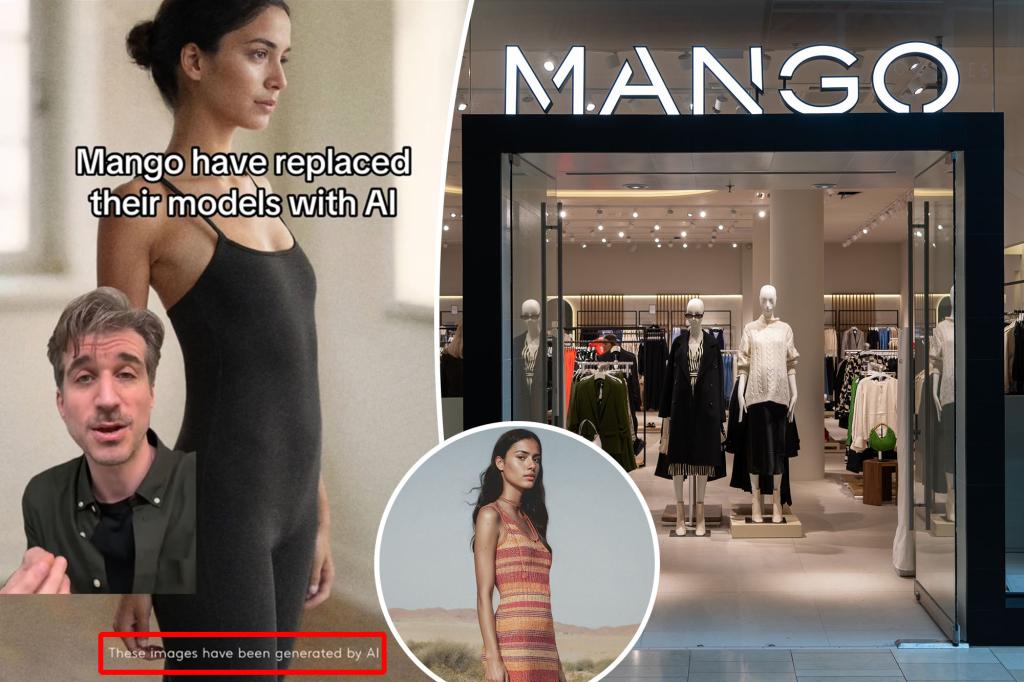 Mango's AI models were criticized as 'false advertising' amid fears of job losses