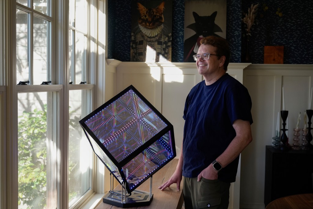 Tech entrepreneur Jeff Atwood is pictured at his home Tuesday, Jan. 14, 2025, in Alameda, California.