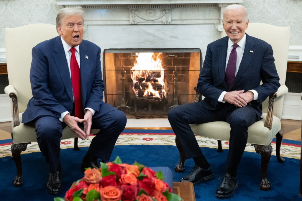 Trump with President Biden at the White House on November 13.