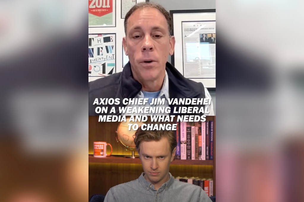 Axio General Director Jim Vandhei discussing the current state of the media industry during an interview