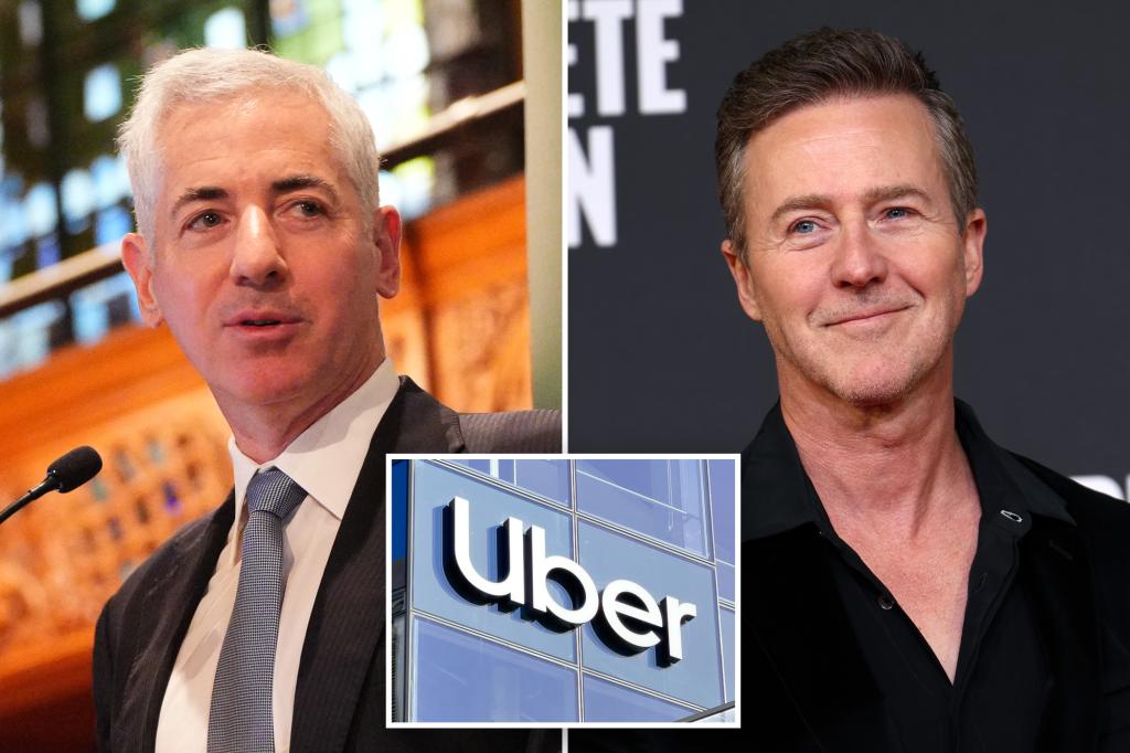 Uber Surges After Bill Ackman reveals $ 2B shares in the company, credit actor Edward Norton