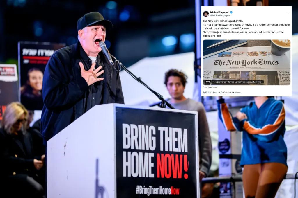 Michael Rapaport Slams 'Coroded' New York Times, calls for letters to 'shut up'